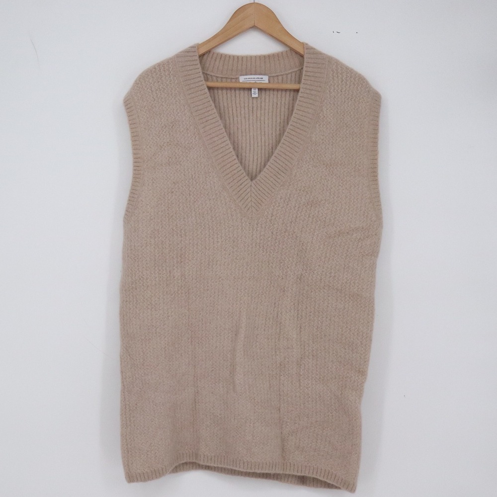 & Other Stories Sweater Vest Womens M Wool Mohair Blend Beige V-Neck Excellent